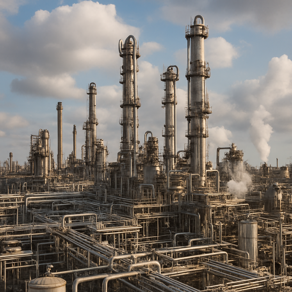 Chemische plant foto verticaal maken